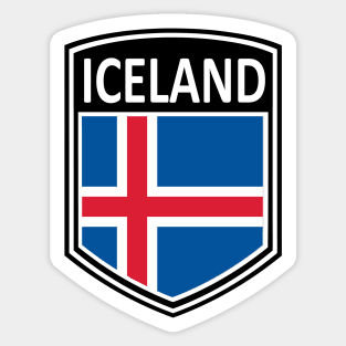 Flag Shield - Iceland Sticker